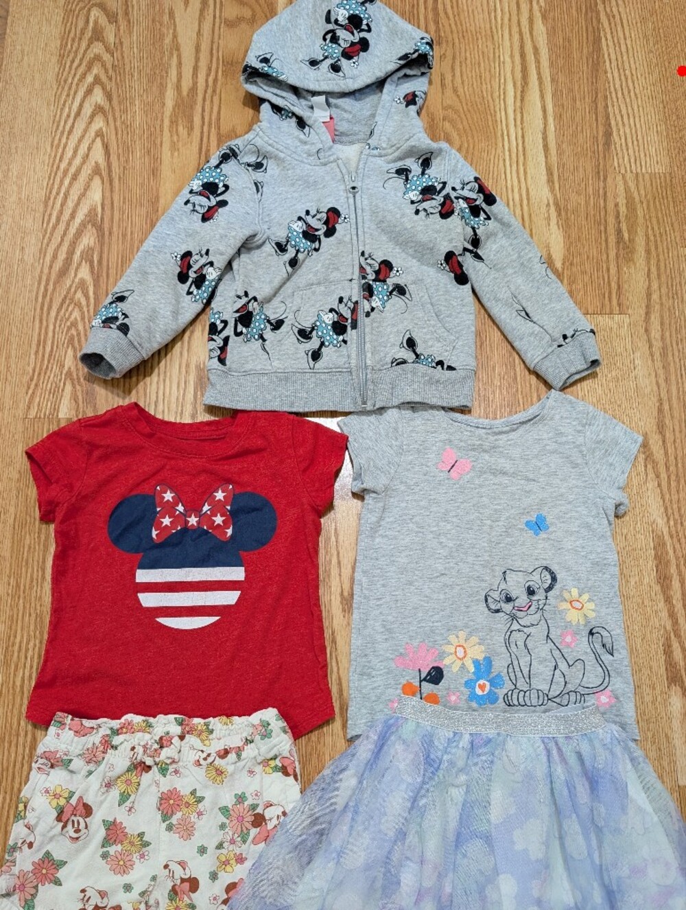 Disney Girls Minnie Mouse Bundle Outfits Zip-up Hoodie 2T